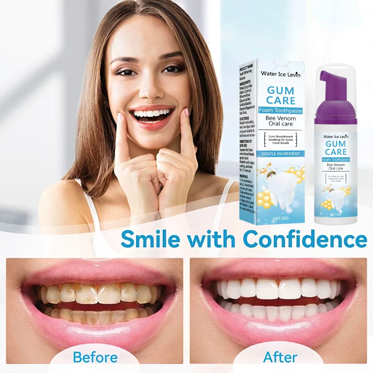 Pasta do zębów w pianie Water  – Teeth Whitening Xylitol Gum recenzja i cena
