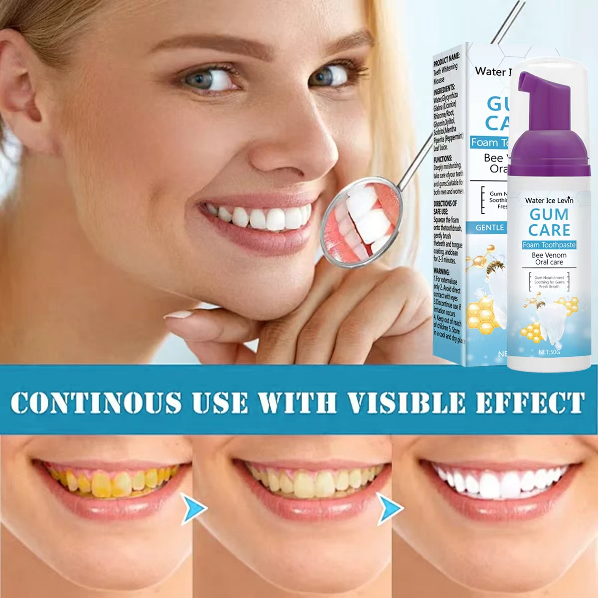 Pasta do zębów w pianie Water  – Teeth Whitening Xylitol Gum recenzja i cena