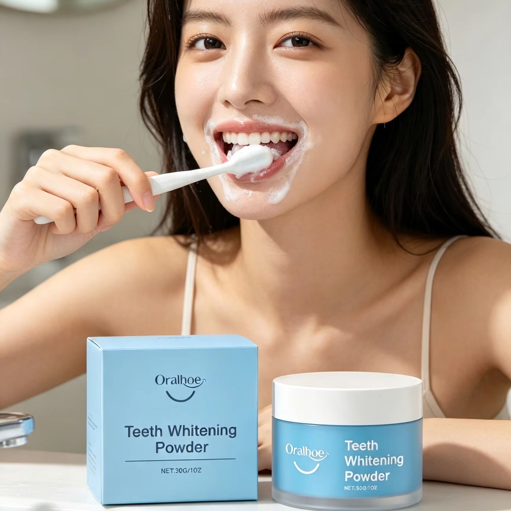 Proszek do zębów Oralhoe do cz – Teeth Whitening Co recenzja i cena